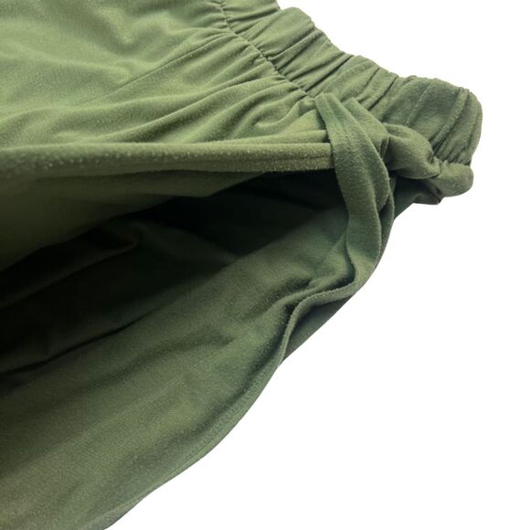 Zenana Pants Medium Olive Green Side Slit Wide Leg Relaxed Knit Jogger Pants - Picture 7 of 12